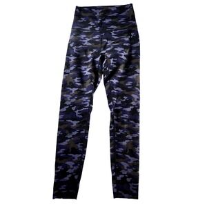 Aerie Blue Camo Leggings Women's Medium Compression Nylon Stretch Activewear